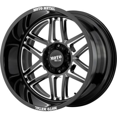 Moto Metal MO992 Folsom Wheel, 20x10 with 5x127 Bolt Pattern - Gloss Black Milled - MO99221050318N